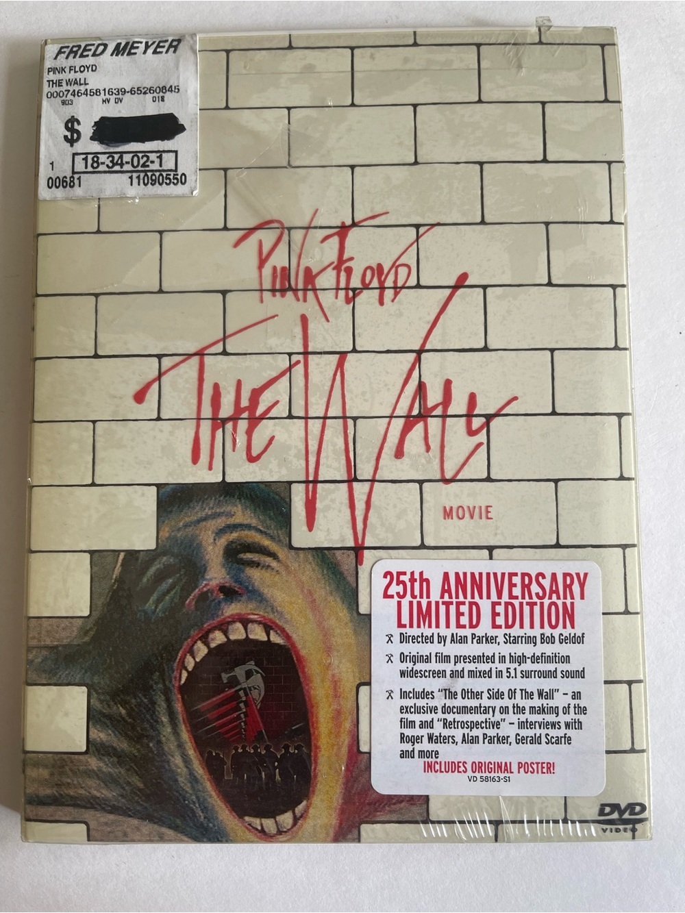 Pink Floyd - The Wall (DVD, 1999, 25th Anniversary Limited Edition) Sealed